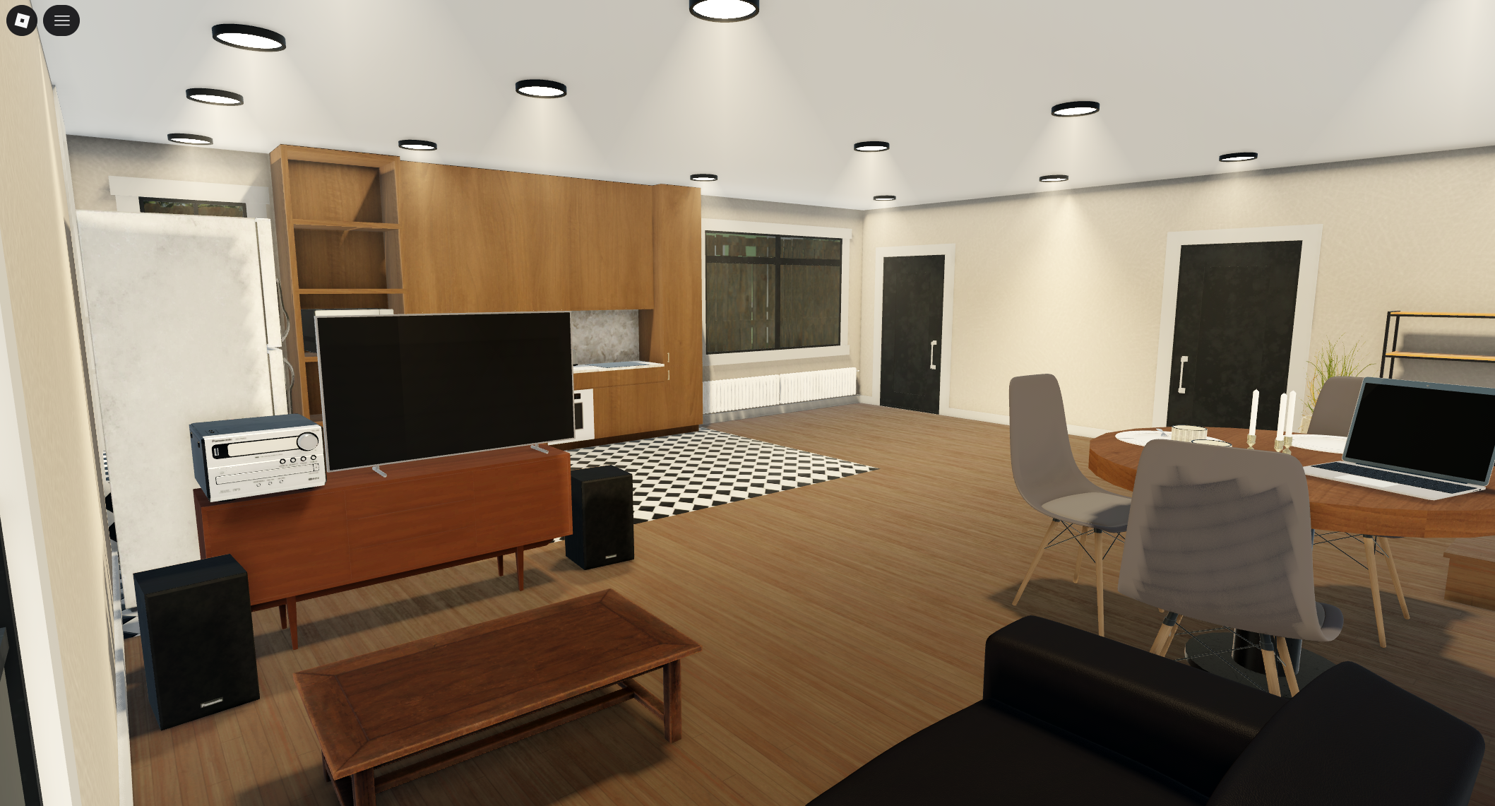 Inside the living room/kitchen.