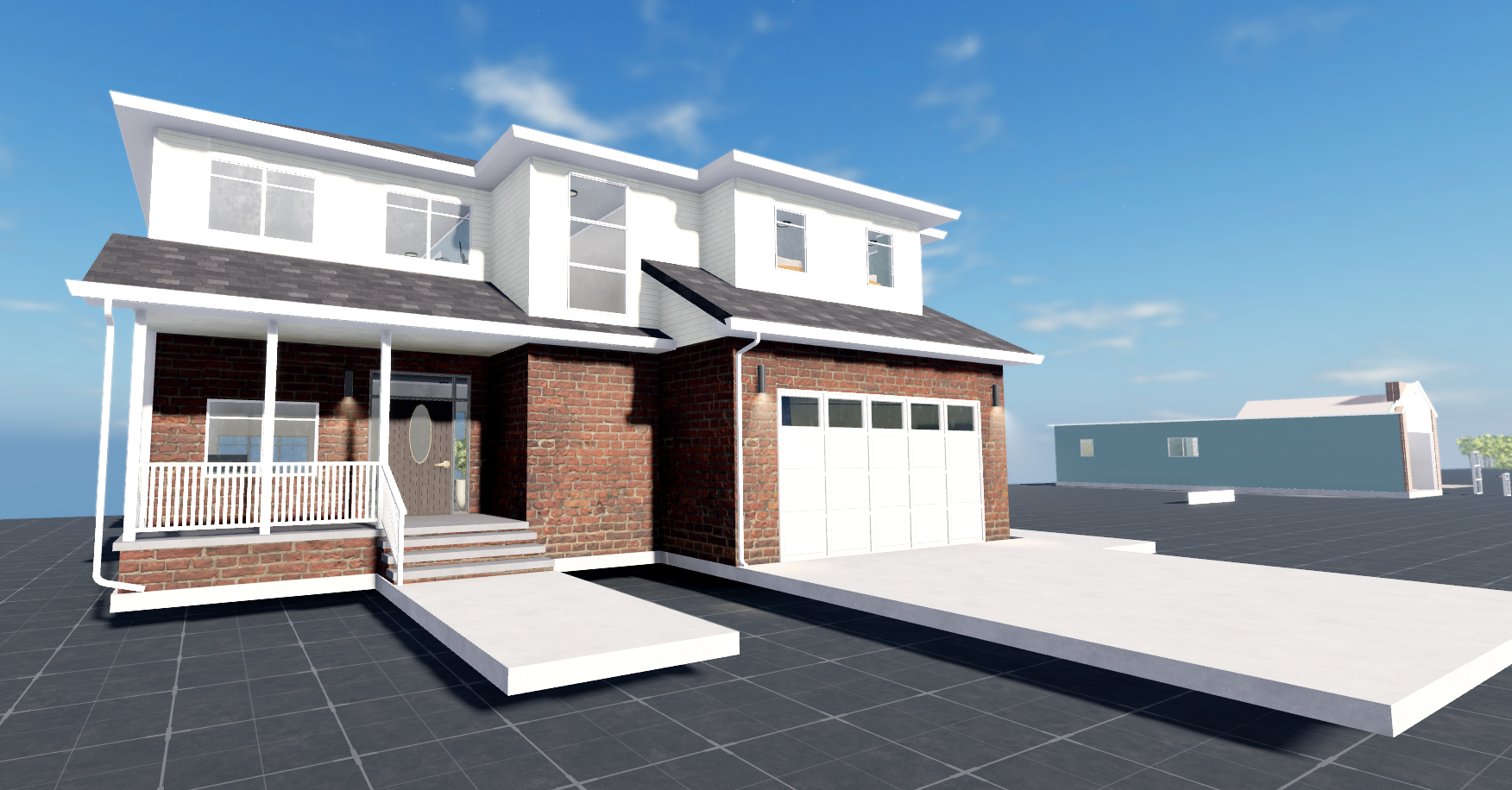 House 2. This was built with a pre-existing mesh as reference.