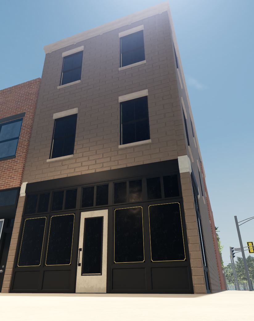 Another downtown building, modern style.