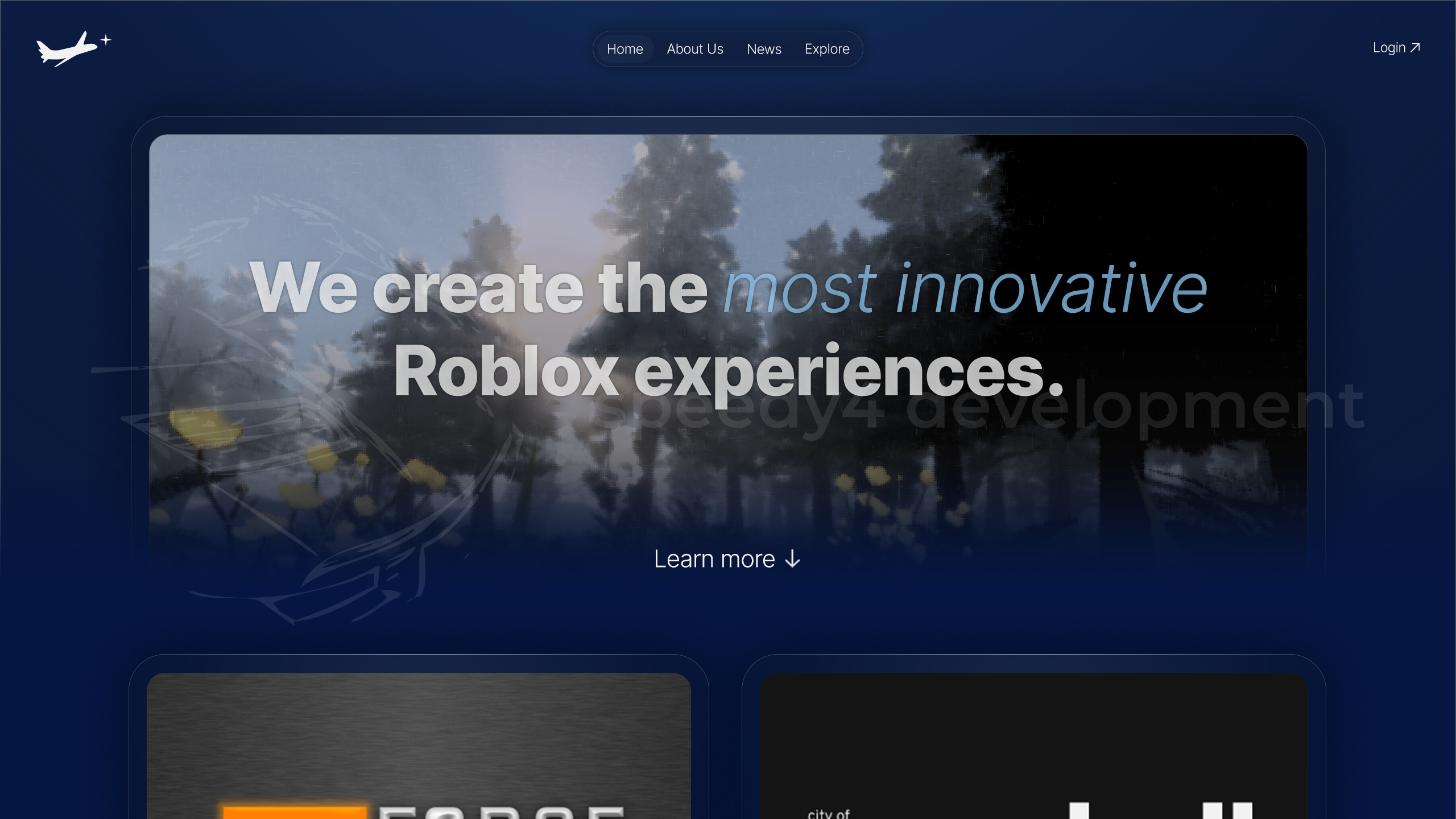 New website concept for Midflight Interactive.