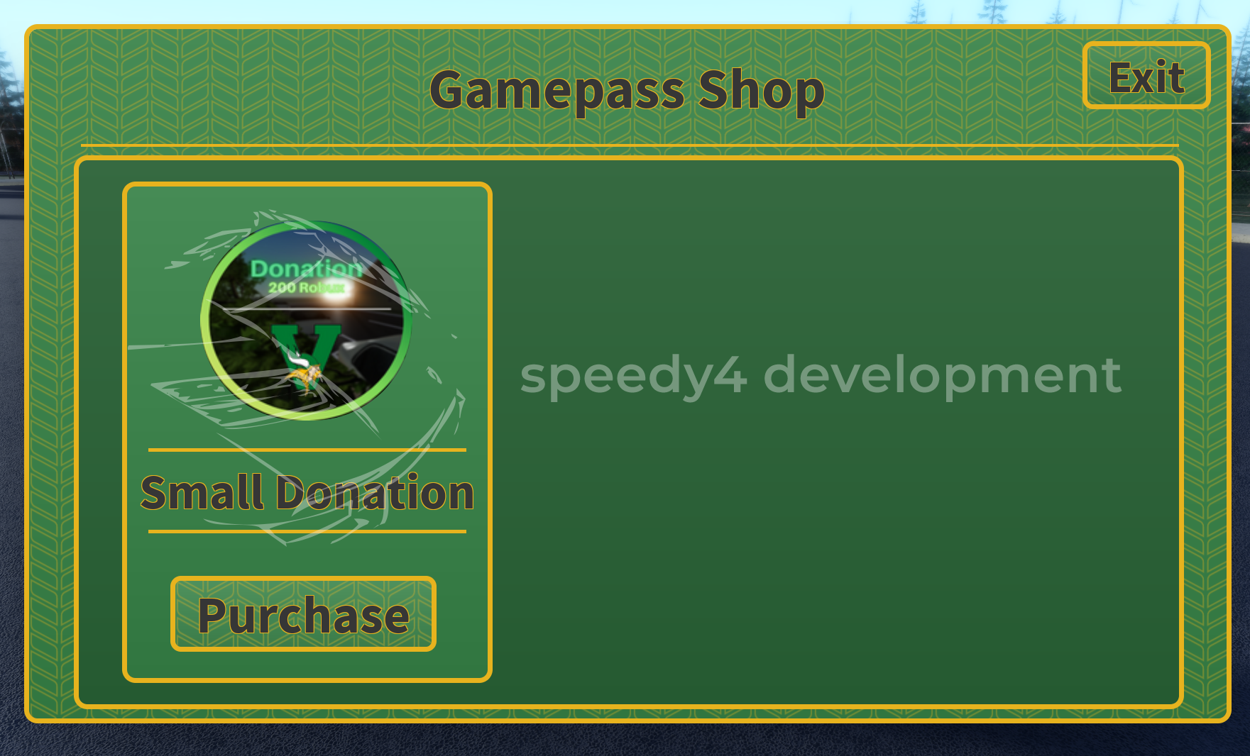 Gamepass shop.